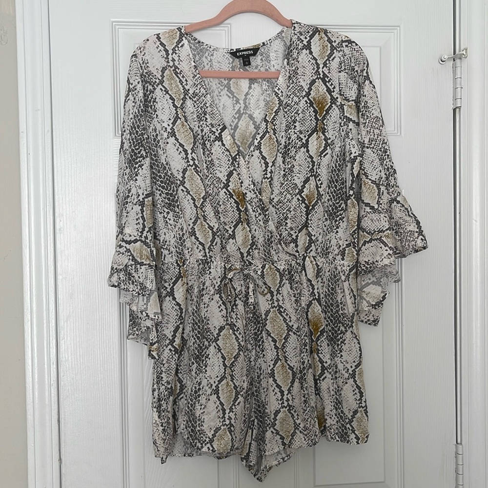 Express snake print romper